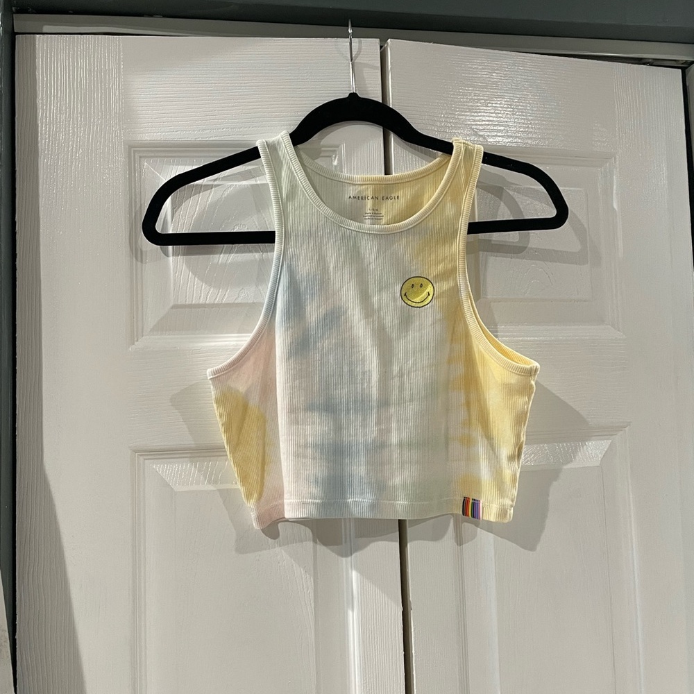 American Eagle Outfitters Cropped Tank Top - Tiedye